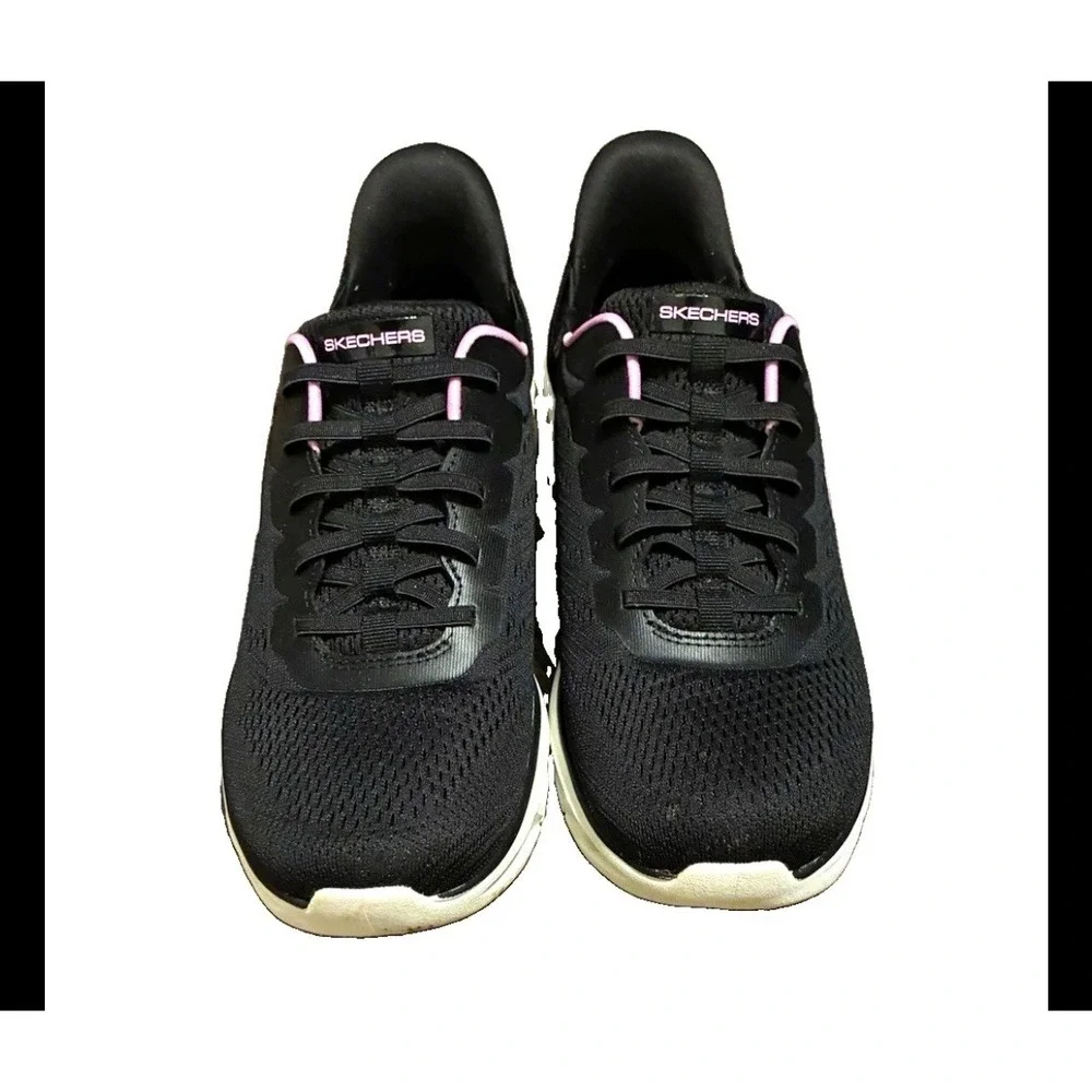 Skechers Hands Free Slip-ins Swift Fit Black Pink Sneakers Womens 10 Walking